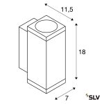 ENOLA SQUARE FEL/LE S 7W 620/700lm 3000/4000K IP65 LED KÜLTÉRI LÁMPA