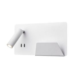   SOMNILA SPOT 15W 770+650LM 3000K LED FALI LÁMPA(JOBB) USB CSATLAKOZÓVAL ÉS OKOSTELEFON TARTÓVAL