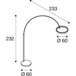 ONE BOW FL 22W 1200/1200LM 2700/3000K LED ÁLLÓLÁMPA