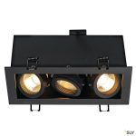 KADUX 3 GU10 3X50W IP20 SÜLLYESZTETT LÁMPA HÁROM FEJJEL FEKETE