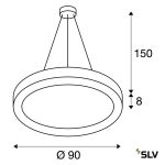 MEDO RING 90 56W 4900lm 3000K IP20 FÜGGESZTETT LED LÁMPA