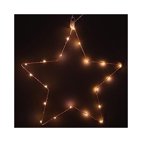 Xmas dekor csillag 20LED melegfehér