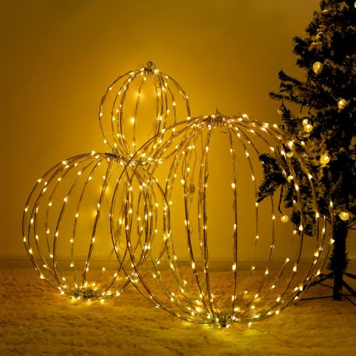 Xmas gömbök 3db melegfehér