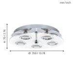 CABO GU10LED 5x3W LED MENNYEZETI LÁMPA