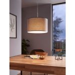 PASTERI E27 1x60W TEXTIL FÜGGESZTÉK 38cm SZÜRKE