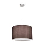 PASTERI E27 1x60W TEXTIL FÜGGESZTÉK 38cm ANTRACIT-BARNA