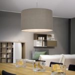 PASTERI E27 1x60W TEXTIL FÜGGESZTÉK 38cm ANTRACIT-BARNA