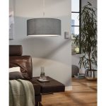 PASTERI E27 1x60W TEXTIL FÜGGESZTÉK 53cm SZÜRKE