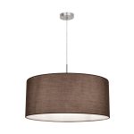 PASTERI E27 1x60W TEXTIL FÜGGESZTÉK 53cm ANTRACIT-BARNA