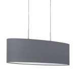 PASTERI E27 2x60W TEXTIL FÜGGESZTÉK 75cm SZÜRKE
