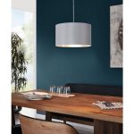MASERLO E27 1x60W TEXTIL FÜGGESZTÉK 38cm SZÜRKE