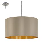 MASERLO E27 1x60W TEXTIL FÜGGESZTÉK 38cm TÓPSZÍN