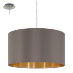 MASERLO E27 1x60W TEXTIL FÜGGESZTÉK 38cm CAPPUCCINO