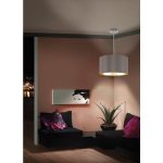 MASERLO E27 1x60W TEXTIL FÜGGESZTÉK 38cm CAPPUCCINO