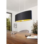 MASERLO E27 2x60W TEXTIL FÜGGESZTÉK 78cm FEKETE