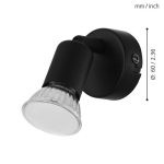 BUZZ-LED GU10 1x3W FALI SPOT LÁMPA