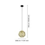 SKOURA E27 1X60W FÜGGESZTÉK