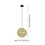 SKOURA E27 1X60W FÜGGESZTÉK