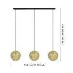 SKOURA E27 3X60W FÜGGESZTÉK