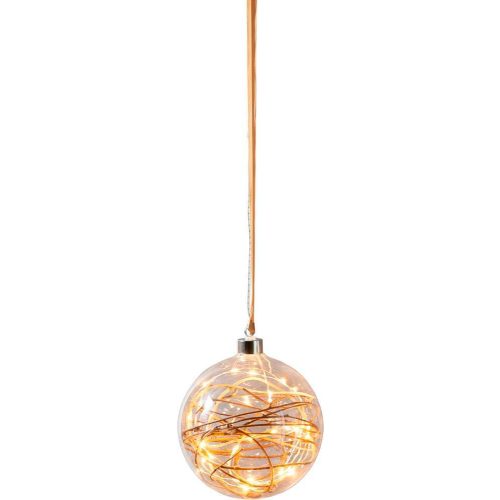 Fényfüzéres üveggömb gally 220V Ø15 30LED