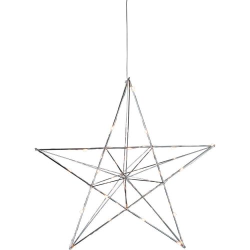 Csillag függeszték 220V 20LED Ø36 króm