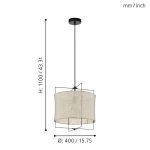 BRIDEKIRK E27 1X40W FÜGGESZTÉK