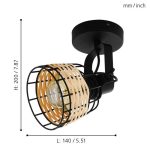 ANWICK E27 1X40W FALI LÁMPA