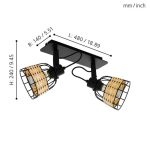 ANWICK E27 2X40W FALI/MENNYEZETI LÁMPA