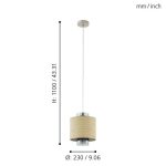MEDIOUNA E27 1X40W FÜGGESZTÉK