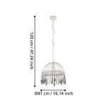 STEELEVILLE E27 1X40W KRISTÁLY FÜGGESZTÉK