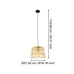 GLYNEATH E27 1X40W FÜGGESZTÉK