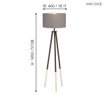 BIDFORD E27 1X60W ÁLLÓLÁMPA