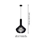 VELASCO E27 1X40W FÜGGESZTÉK