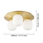 MANZANARES E27 3X40W MENNYEZETI LÁMPA