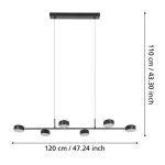 CLAVELLINA 6x7W 4800LM 3000K LED FÜGGESZTÉK