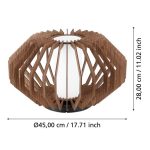 RUSTICARIA E27 1X40W MENNYEZETI LÁMPA