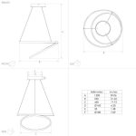 RUOTALE 37W 4800lm 3000K IP20 LED FÜGGESZTÉK