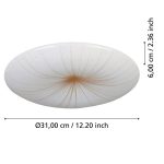 NIEVES 1 10W 1100LM 3000K LED FALI-MENNYEZETI LÁMPA