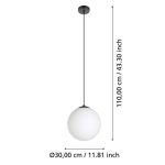 RONDO 3 E27 1x40W IP20 FÜGGESZTÉK