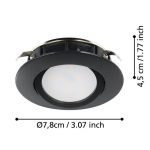 PINEDA 3X5,5W 1500LM 3000K LED SÜLLYESZTETT LÁMPA 3DB-OS SZETT
