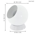 PETTO GU10 1X3W LED ASZTALI/FALI LÁMPA
