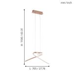 PALOZZA LED 19W 2600LM 3000K FÜGGESZTÉK