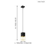 MONTEBALDO GU10 LED 1X4,5W FÜGGESZTÉK