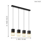 MONTEBALDO GU10 LED 4X4,5W FÜGGESZTÉK