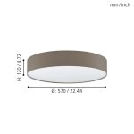 ROMAO 3 40W 4000LM 3000-5000K LED MENNYEZETI LÁMPA