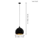 ROCCAFORTE E27 1X60W FÜGGESZTÉK