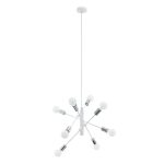 GRADOLI E27 8x60W FEHÉR/KRÓM FÜGGESZTÉK