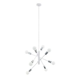 GRADOLI E27 8x60W FEHÉR/KRÓM FÜGGESZTÉK