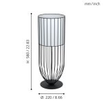 NOSINO  E27 1X60W ASZTALI LÁMPA