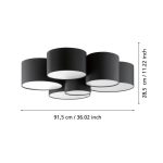 PASTORE 2 E27 6X40W TEXTIL MENNYEZETI LÁMPA